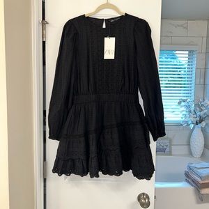 ZARA Lace Insert mini dress